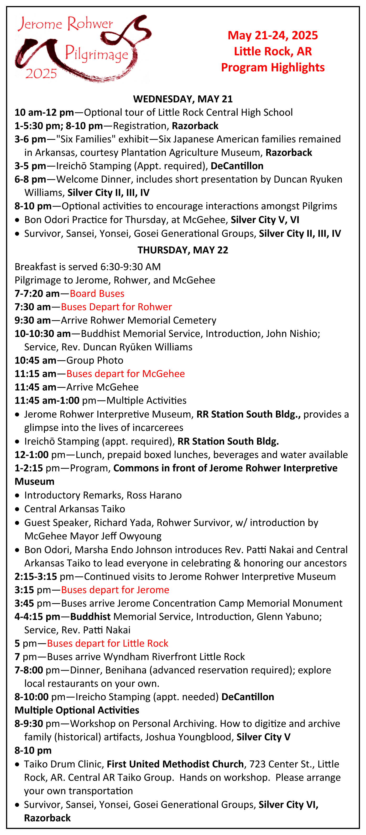 Summary Program Notes, Page 1